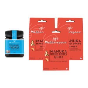 Wedderspoon Manuka Honey Starter Bundle | Manuka Honey + Drops