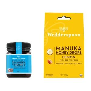Wedderspoon Manuka Honey Starter Bundle | Manuka Honey + Drops