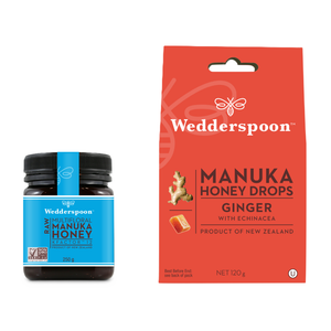 Wedderspoon Manuka Honey Starter Bundle | Manuka Honey + Drops