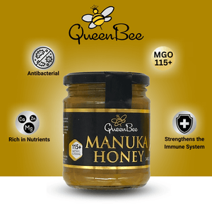 Queen Bee Manuka Honey 340g Glass Jar - Pure & Genuine