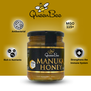 Queen Bee Manuka Honey 340g Glass Jar - Pure & Genuine