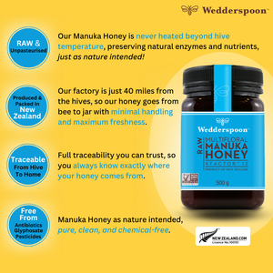 Wedderspoon Raw Manuka honey KFactor 12 500g Jar