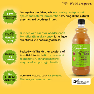 Wedderspoon Apple Cider Vinegar with Manuka Honey 750ml