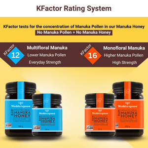 Wedderspoon Raw Manuka Honey KFactor 12 - 250g Jar