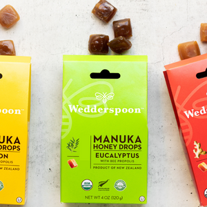 Wedderspoon Manuka Honey Drops Eucalyptus 20 Drops with Bee Propolis
