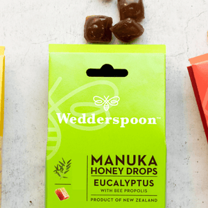 Wedderspoon Manuka Honey Drops Bundle – Ginger, Lemon & Eucalyptus (3 × 20 Drops)