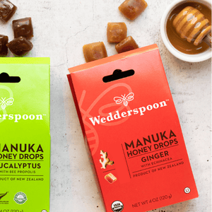 Wedderspoon Natural Manuka Honey Drops Ginger (20 Drops per box)