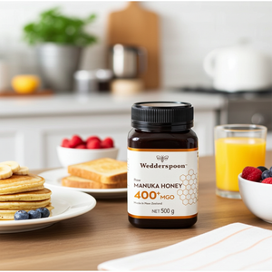 Wedderspoon Raw Manuka Honey 400 MGO (500g) – Unpasteurised High Potency
