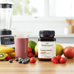 Wedderspoon Raw Manuka Honey 400 MGO (500g) – Unpasteurised High Potency