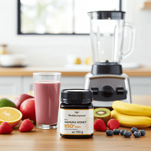 Wedderspoon Raw Mānuka Honey, 850 MGO, 250g, Unpasteurised