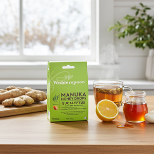 Wedderspoon Manuka Honey Drops Eucalyptus 20 Drops with Bee Propolis