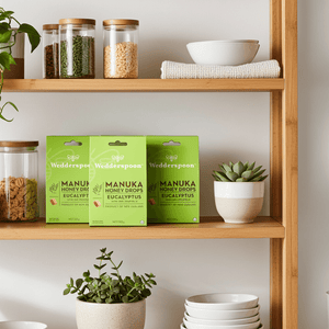 Wedderspoon Natural Manuka Honey Drops Eucalyptus (20 Drops per box) - Triple Pack