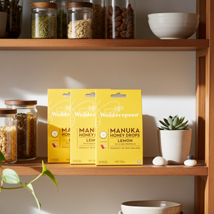 Wedderspoon Natural Manuka Honey Drops Lemon (20 Drops per box) - Triple Pack