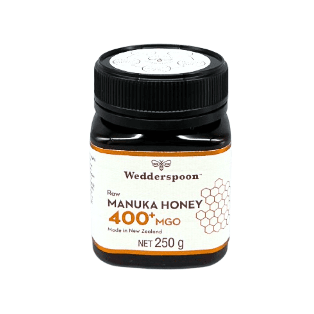 Wedderspoon Raw Mānuka Honey, 400 MGO, 250g, Unpasteurised