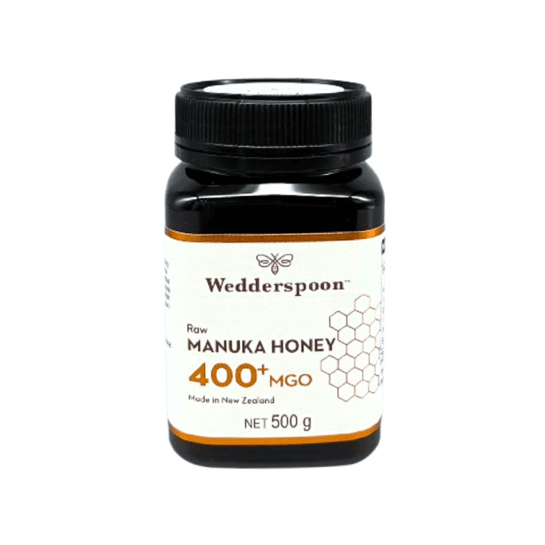 Wedderspoon Raw Mānuka Honey, 400 MGO, 500g, Unpasteurised