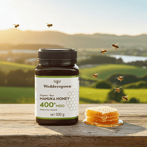Wedderspoon Organic Raw Manuka Honey 400 MGO 500g Jar
