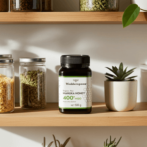 Wedderspoon Organic Raw Manuka Honey 400 MGO 500g Jar