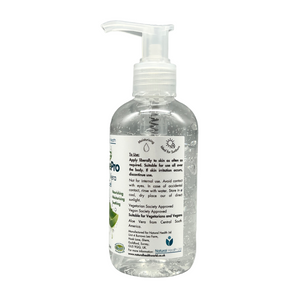 Manuka Honey Direct clear pump bottle of aloe vera gel for skin hydration and soothing