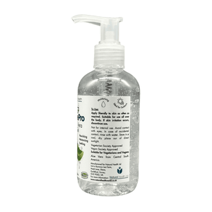 Manuka Honey Direct clear pump bottle of aloe vera gel for skin hydration and soothing