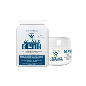 Moveit joint capsules and cream Natural Health Ltd Joint Care supplement with glucosamine and chondroitin