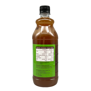 Wedderspoon apple cider vinegar with manuka honey bottle showing nutrition facts and ingredients label
