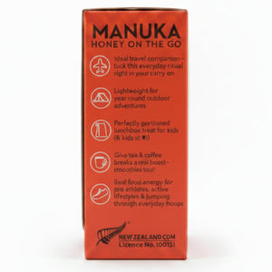 Wedderspoon Mānuka Honey Snap Packs — perfect for travel, lunchboxes, tea, coffee, smoothies and active lifestyles year round