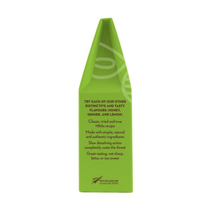 Wedderspoon Manuka Honey Drops Eucalyptus 20 Drops with Bee Propolis green box side view with product information