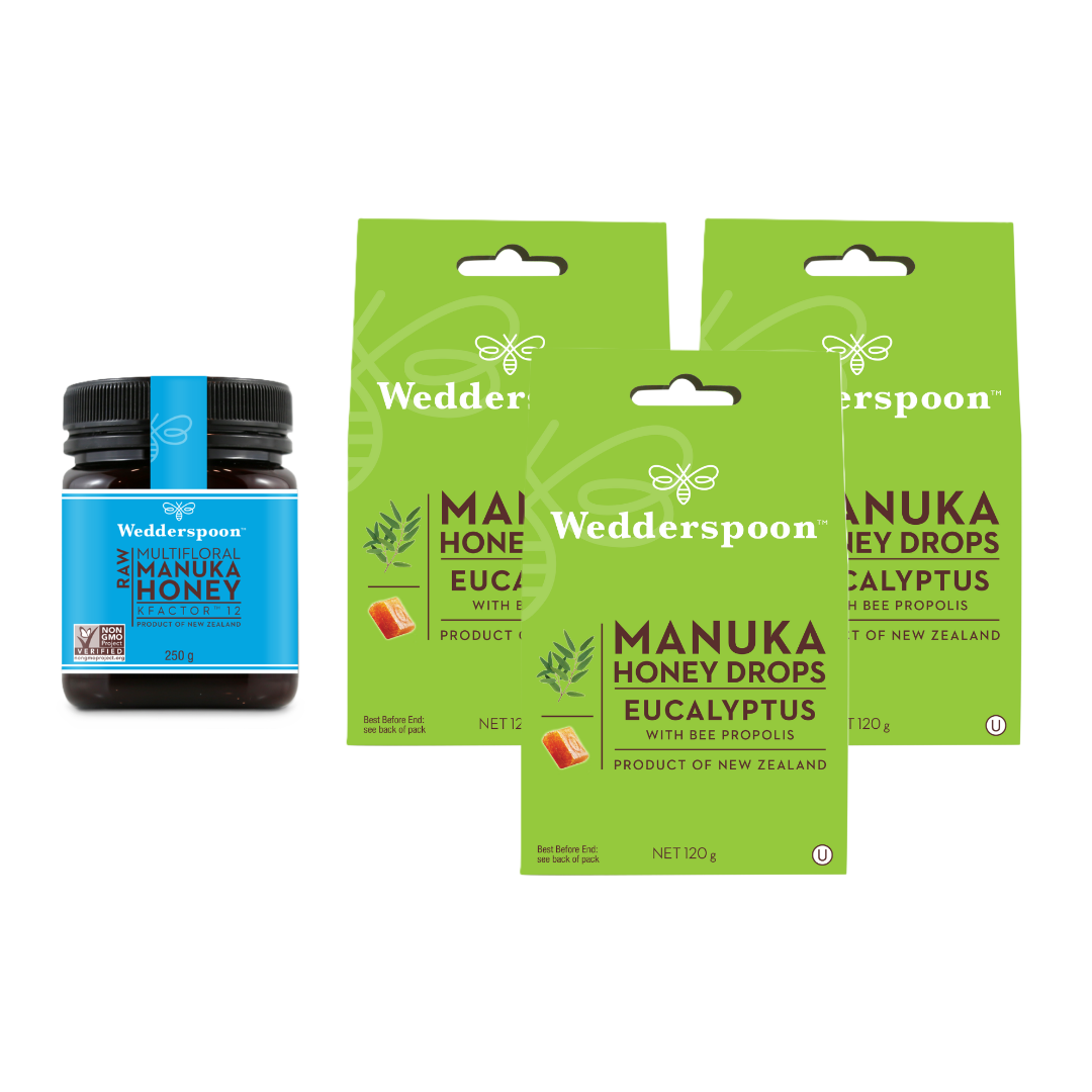 Wedderspoon Manuka Honey Starter Bundle | Manuka Honey + Drops