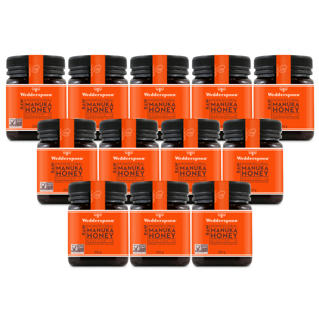 Wedderspoon KFactor 16 Raw Mānuka Honey, 500g, Unpasteurised