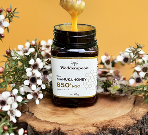 Wedderspoon Raw Manuka Honey 850 MGO (500g) – Unpasteurised High Strength