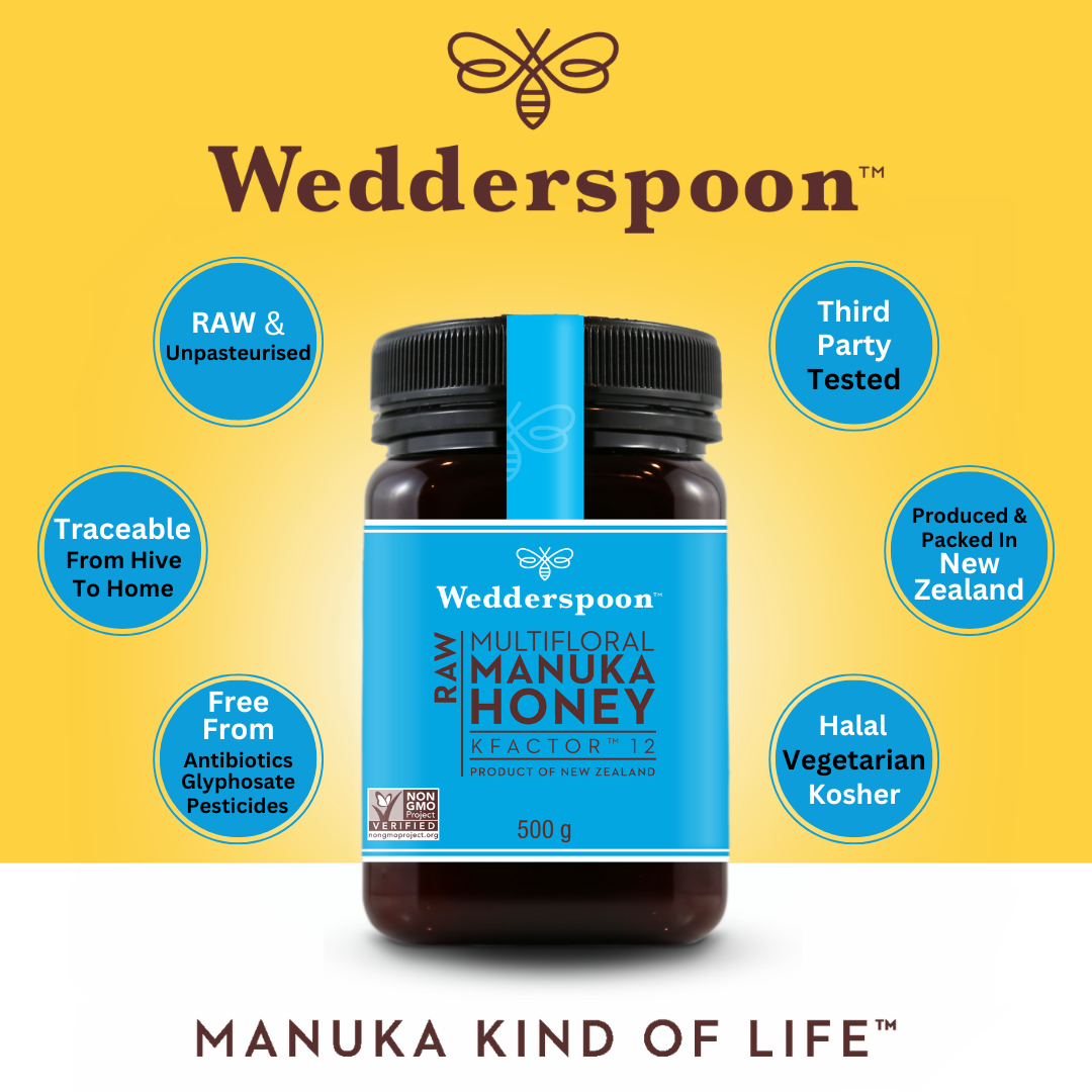 Wedderspoon Raw Manuka honey KFactor 12 500g Jar