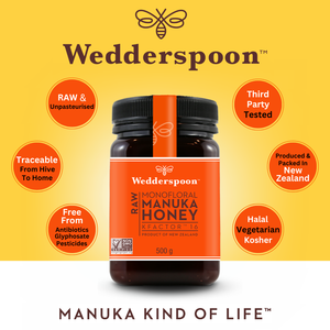 Wedderspoon Raw Manuka Honey KFactor 16 Six Pack 500g