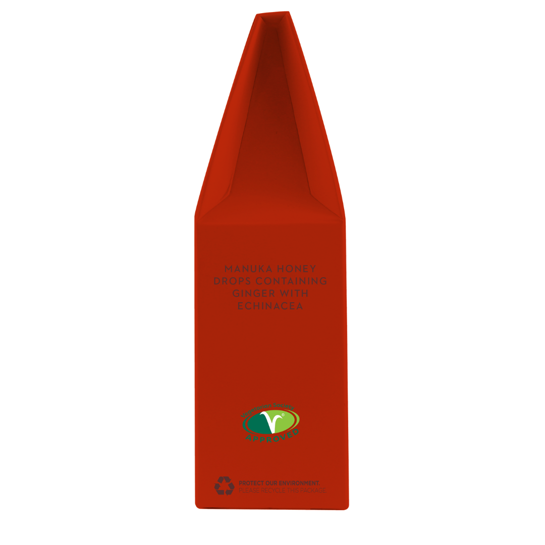 Wedderspoon Natural Manuka Honey Drops Ginger (20 Drops per box) - Triple Pack