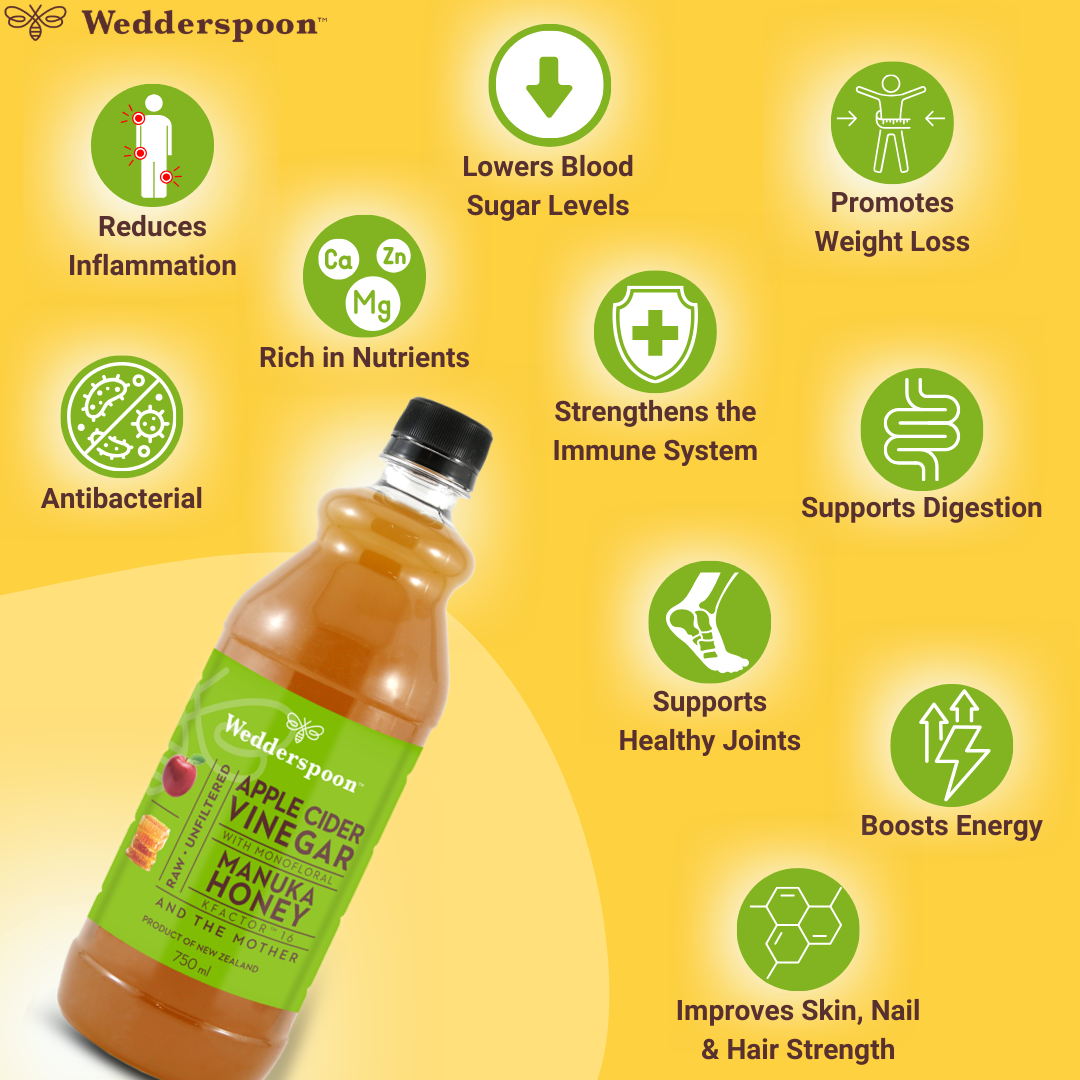 Wedderspoon Apple Cider Vinegar with Manuka Honey 750ml