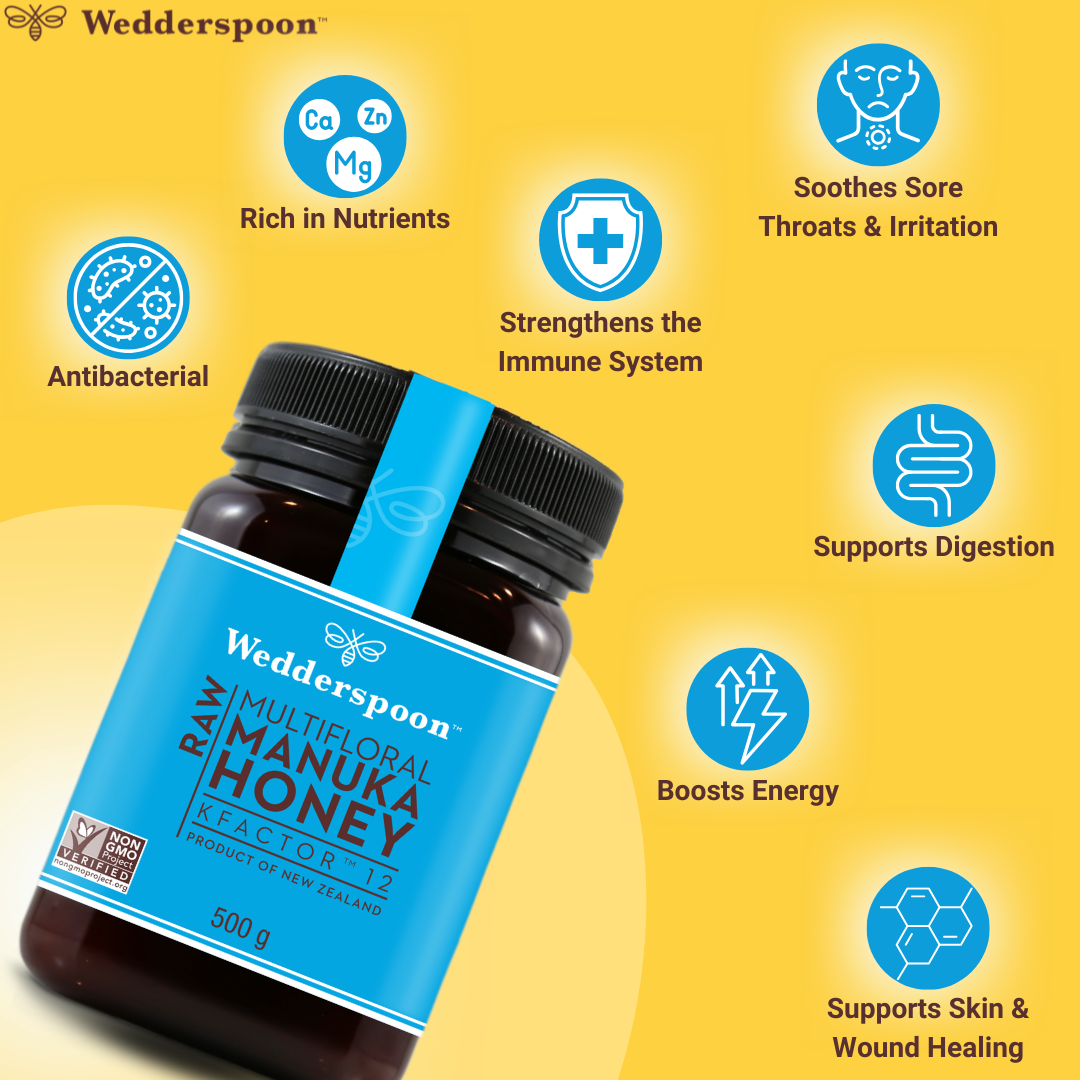 Wedderspoon Raw Manuka honey KFactor 12 500g Jar