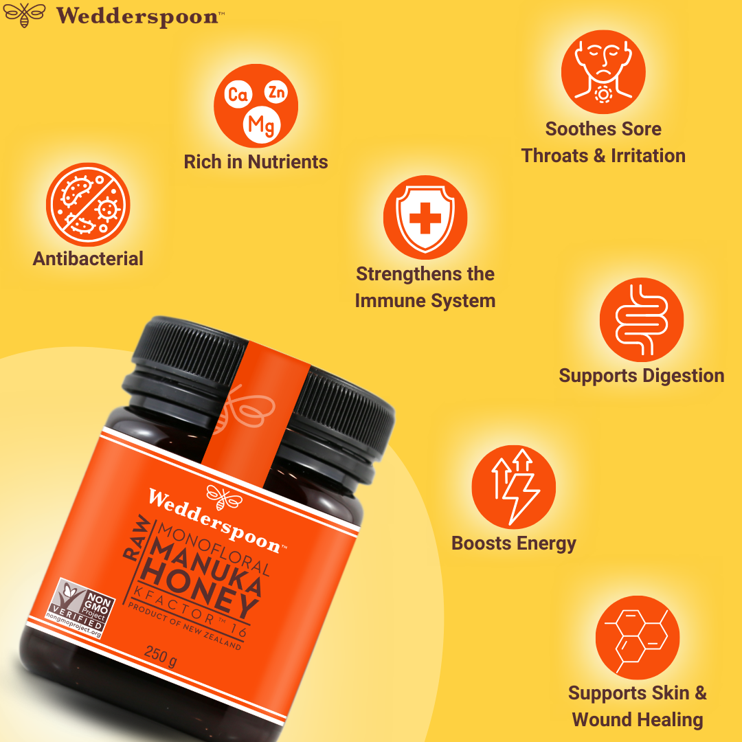 Wedderspoon Raw Manuka Honey 250g - Pure New Zealand