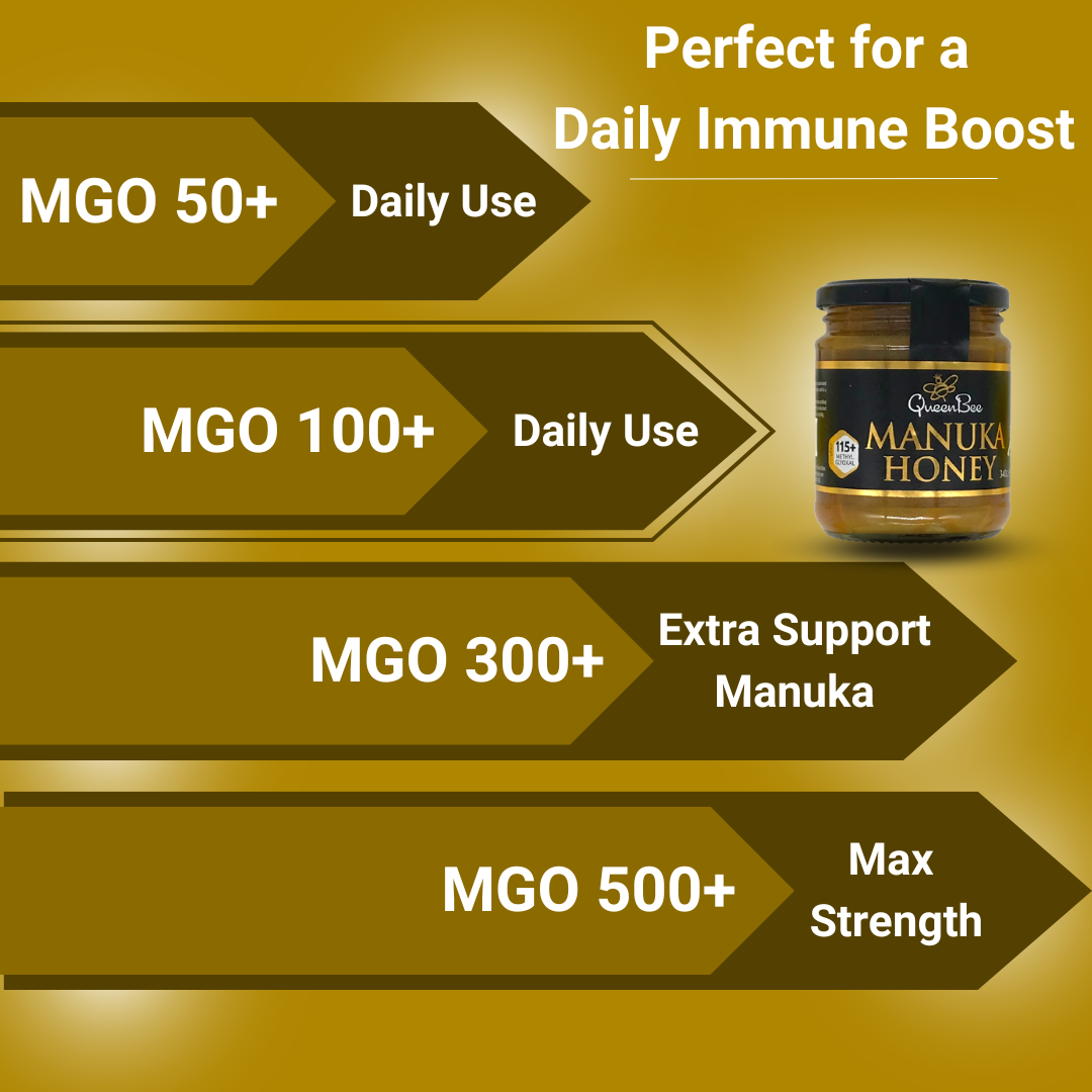 Queen Bee Manuka Honey 340g Glass Jar - Pure & Genuine