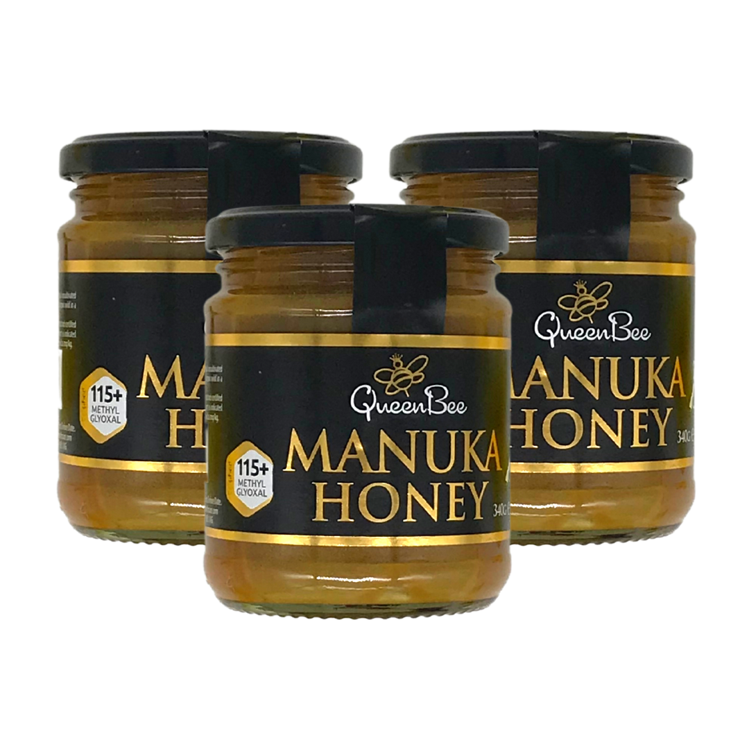 Queen Bee Manuka Honey Triple Pack 115+ MGO Pure