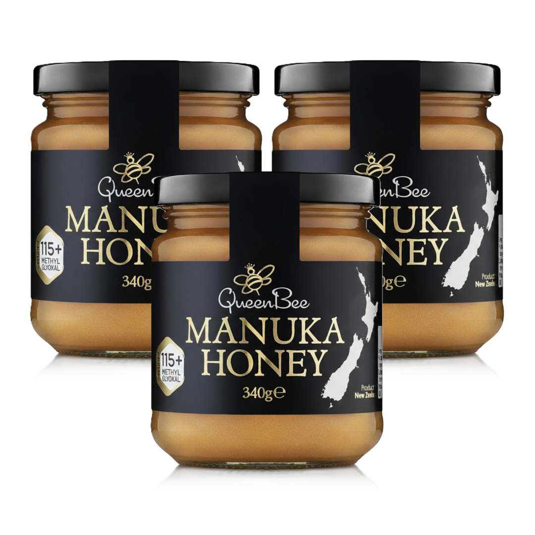 QueenBee Mānuka Honey 115+ MGO | Triple Pack