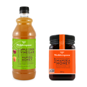 Wedderspoon Gut Health Bundle | Manuka Honey + Apple Cider Vinegar
