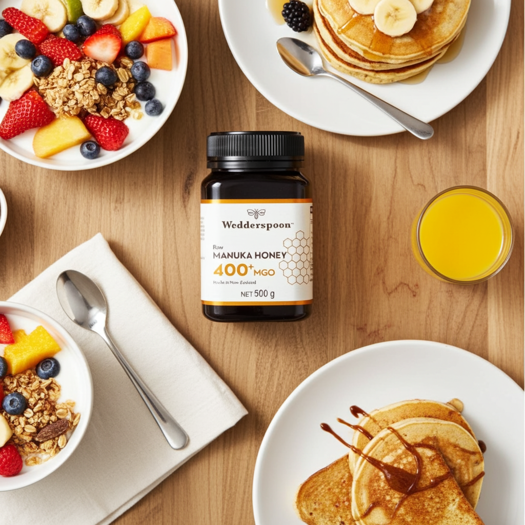 Wedderspoon Raw Manuka Honey 400 MGO (500g) – Unpasteurised High Potency