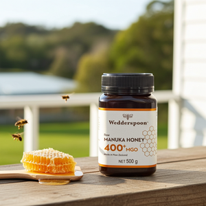 Wedderspoon Raw Manuka Honey 400 MGO (500g) – Unpasteurised High Potency