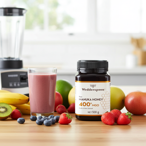 Wedderspoon Raw Manuka Honey 400 MGO (500g) – Unpasteurised High Potency