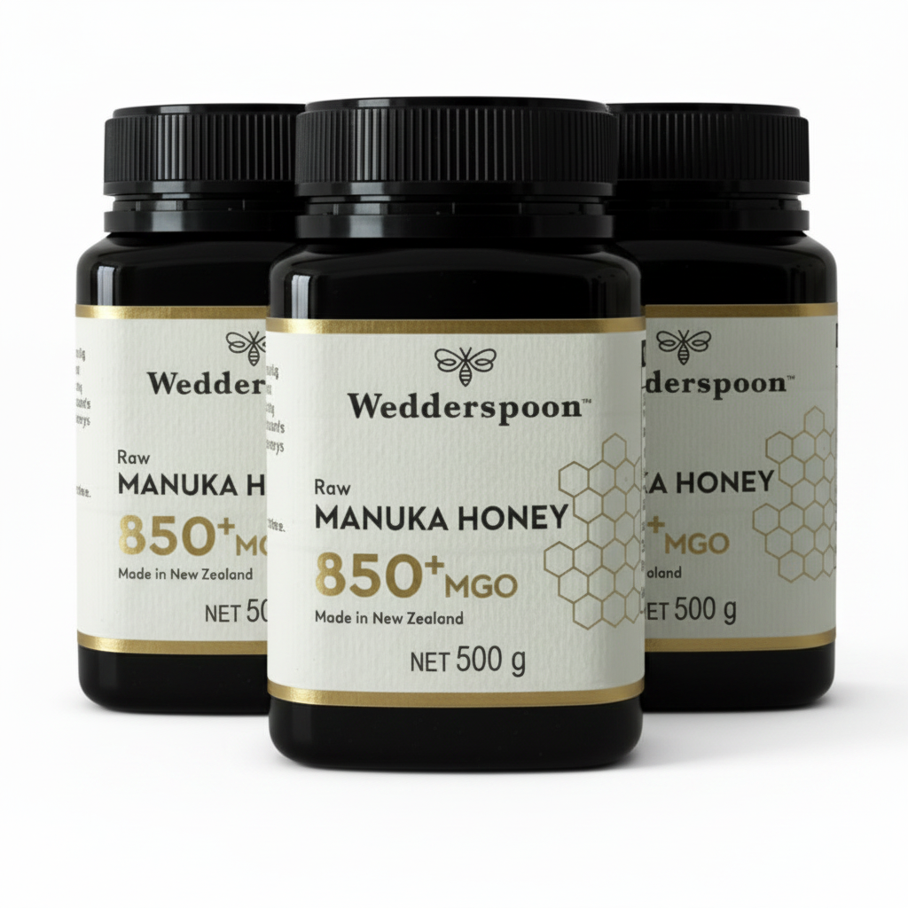 Wedderspoon Raw Mānuka honey 850 MGO 500g - Authentic New Zealand Manuka Honey