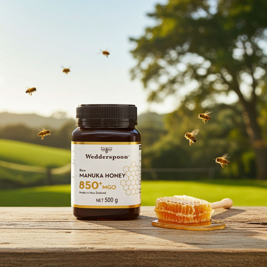 Wedderspoon Raw Manuka honey 850 MGO 500g - Authentic New Zealand Manuka Honey