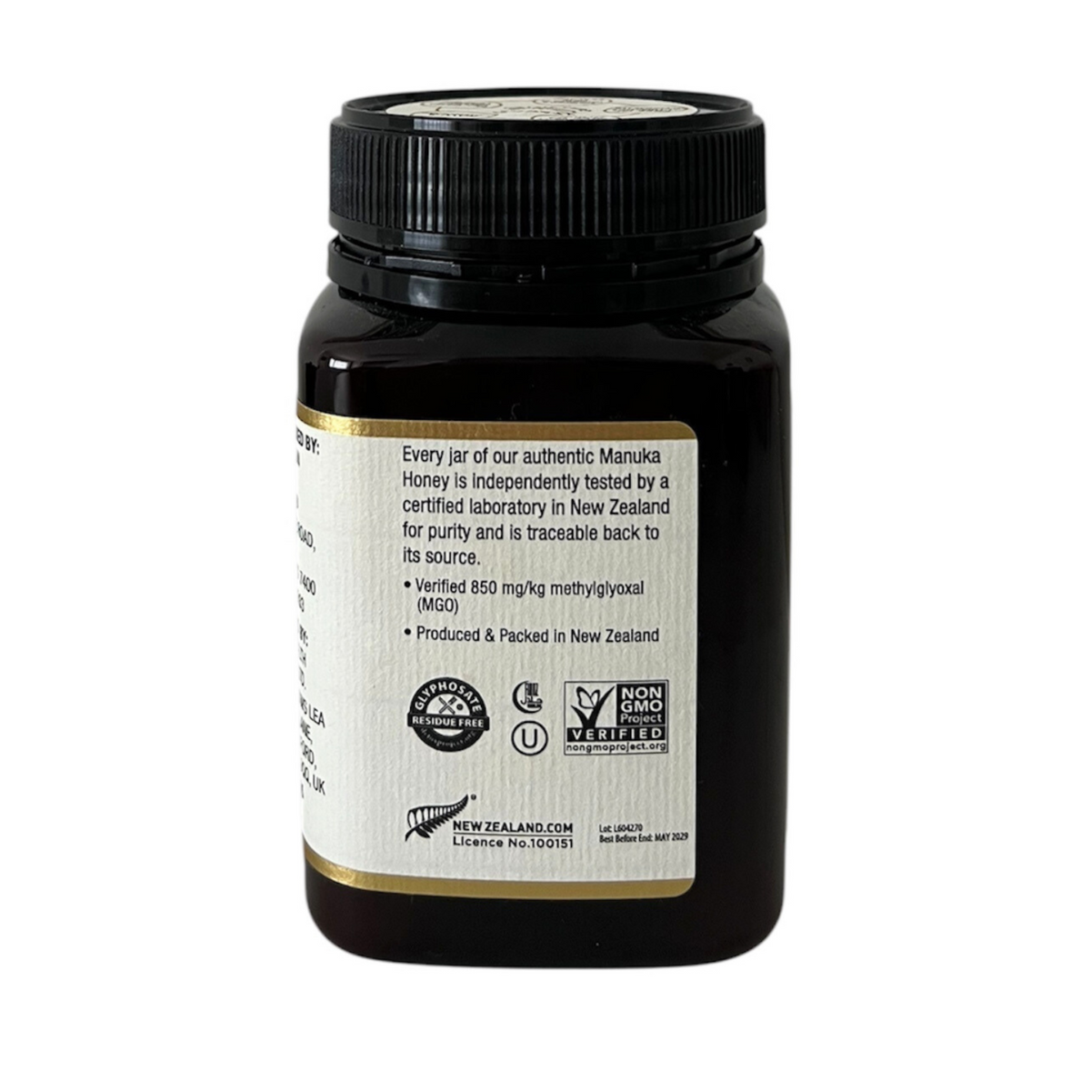 Wedderspoon Raw Mānuka honey 850 MGO 500g - Authentic New Zealand Manuka Honey