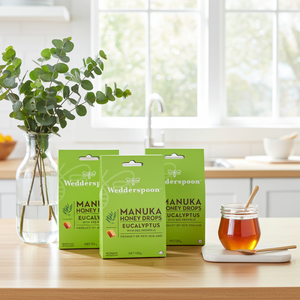 Wedderspoon Natural Manuka Honey Drops Eucalyptus (20 Drops per box) - Triple Pack