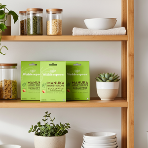 Wedderspoon Natural Manuka Honey Drops Eucalyptus (20 Drops per box) - Triple Pack
