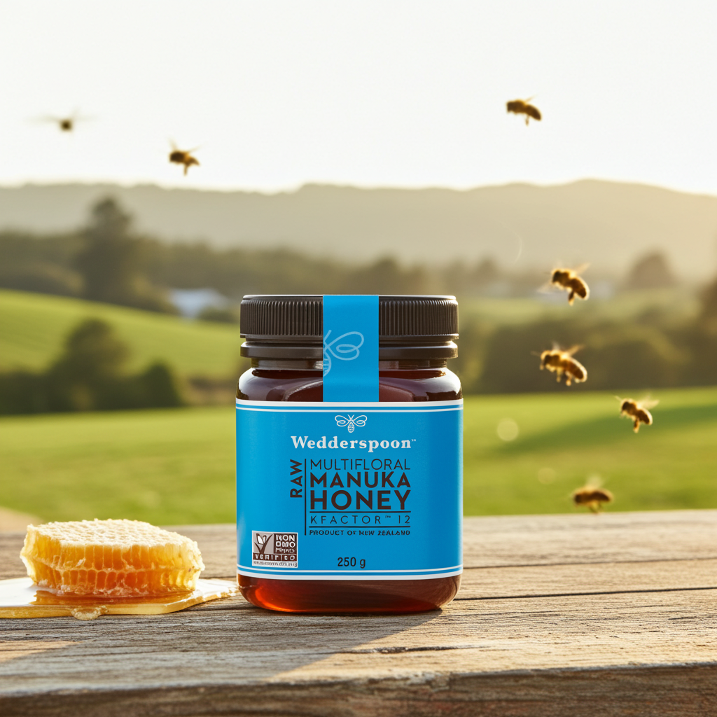 Wedderspoon Raw Manuka Honey KFactor 12 - 250g Jar