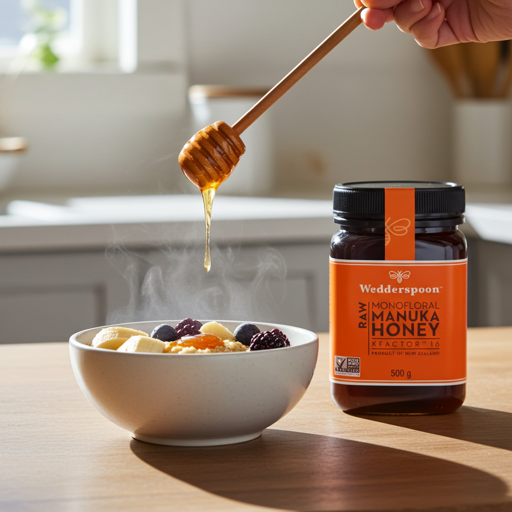 Wedderspoon Raw Manuka Honey KFactor 16 - 500g Jar